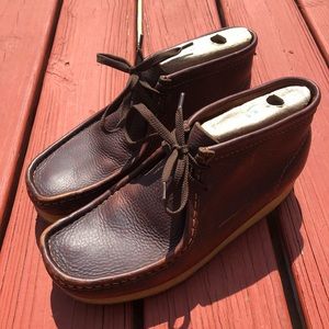 Clarks Originals Wallabee Boot Brown Oily Leather